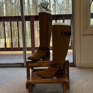 Alex Marie suede tall boots Women- 7 Color- Tan/Brown with studs